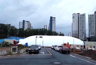 韩国地震多发海港城市从中国进口球盟会气膜场馆